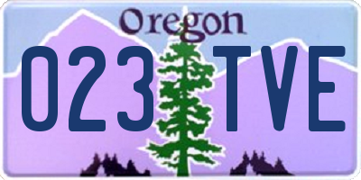 OR license plate 023TVE