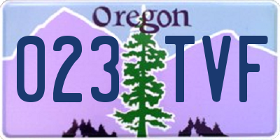 OR license plate 023TVF
