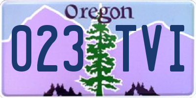 OR license plate 023TVI