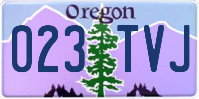 OR license plate 023TVJ