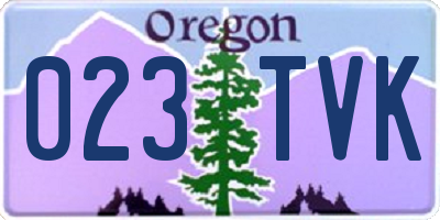 OR license plate 023TVK
