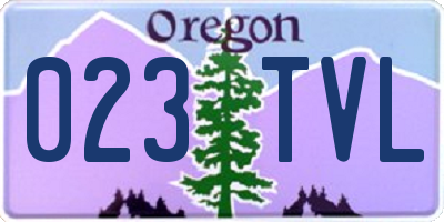 OR license plate 023TVL