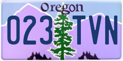 OR license plate 023TVN
