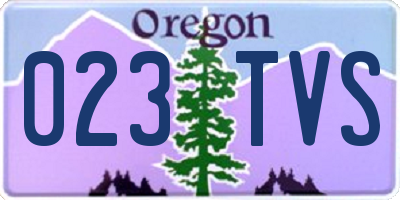OR license plate 023TVS