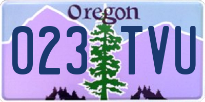 OR license plate 023TVU