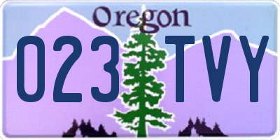 OR license plate 023TVY
