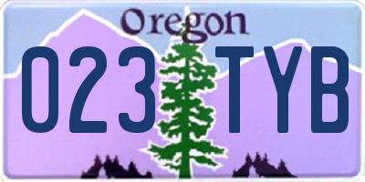 OR license plate 023TYB
