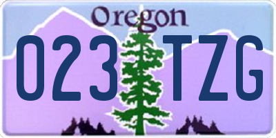 OR license plate 023TZG