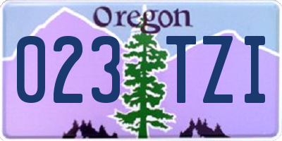 OR license plate 023TZI