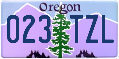 OR license plate 023TZL