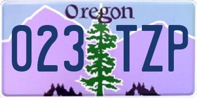 OR license plate 023TZP