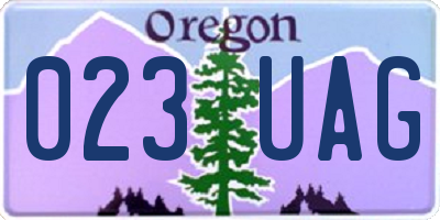 OR license plate 023UAG