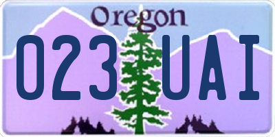 OR license plate 023UAI