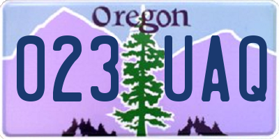 OR license plate 023UAQ
