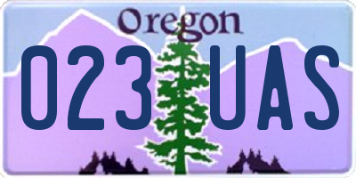 OR license plate 023UAS
