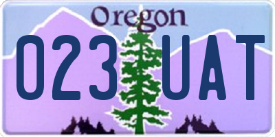 OR license plate 023UAT
