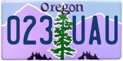 OR license plate 023UAU