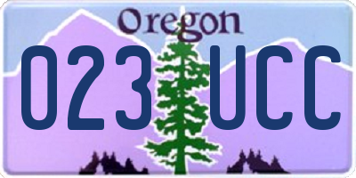 OR license plate 023UCC