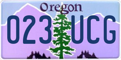 OR license plate 023UCG