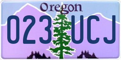 OR license plate 023UCJ