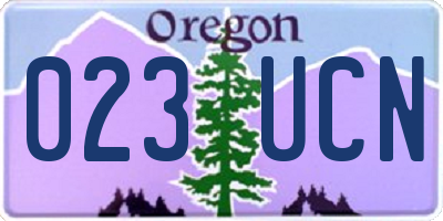 OR license plate 023UCN