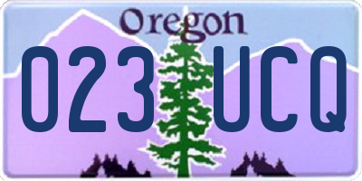 OR license plate 023UCQ