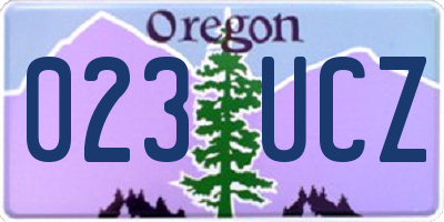 OR license plate 023UCZ