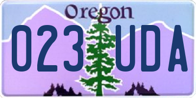 OR license plate 023UDA