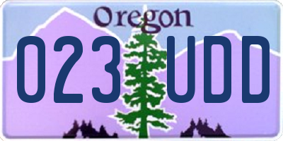 OR license plate 023UDD