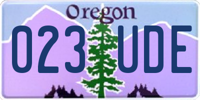 OR license plate 023UDE