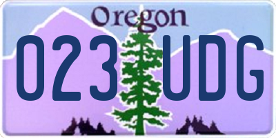 OR license plate 023UDG