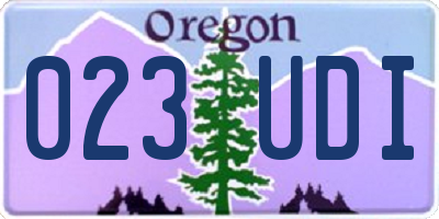 OR license plate 023UDI