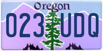 OR license plate 023UDQ