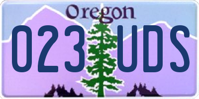 OR license plate 023UDS