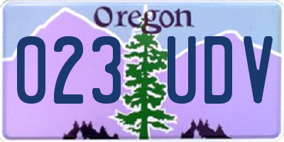 OR license plate 023UDV
