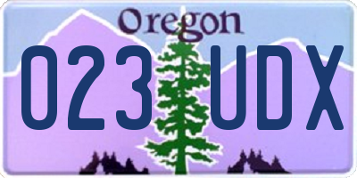 OR license plate 023UDX