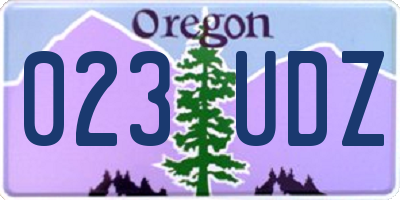 OR license plate 023UDZ