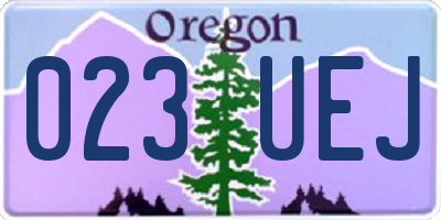OR license plate 023UEJ