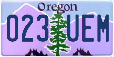 OR license plate 023UEM