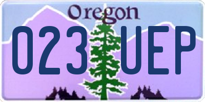 OR license plate 023UEP