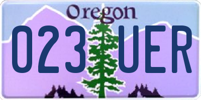 OR license plate 023UER
