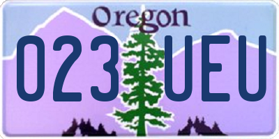 OR license plate 023UEU