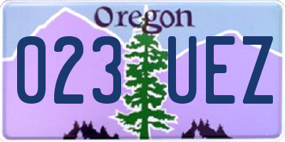 OR license plate 023UEZ