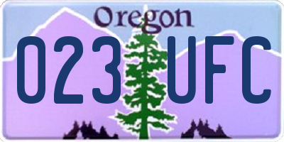 OR license plate 023UFC