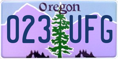 OR license plate 023UFG