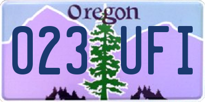 OR license plate 023UFI