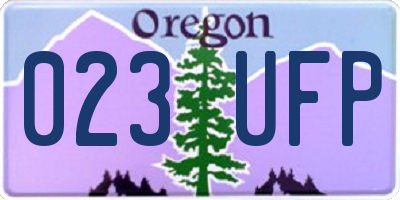 OR license plate 023UFP
