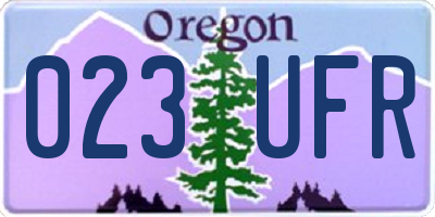 OR license plate 023UFR
