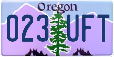 OR license plate 023UFT