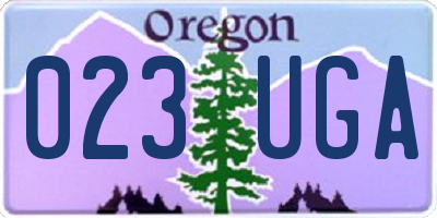 OR license plate 023UGA